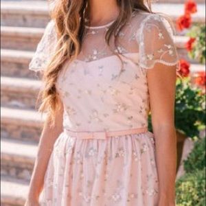 Gal meets glam pink floral dress